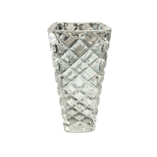 Glass Luna Faceted Bud Vase