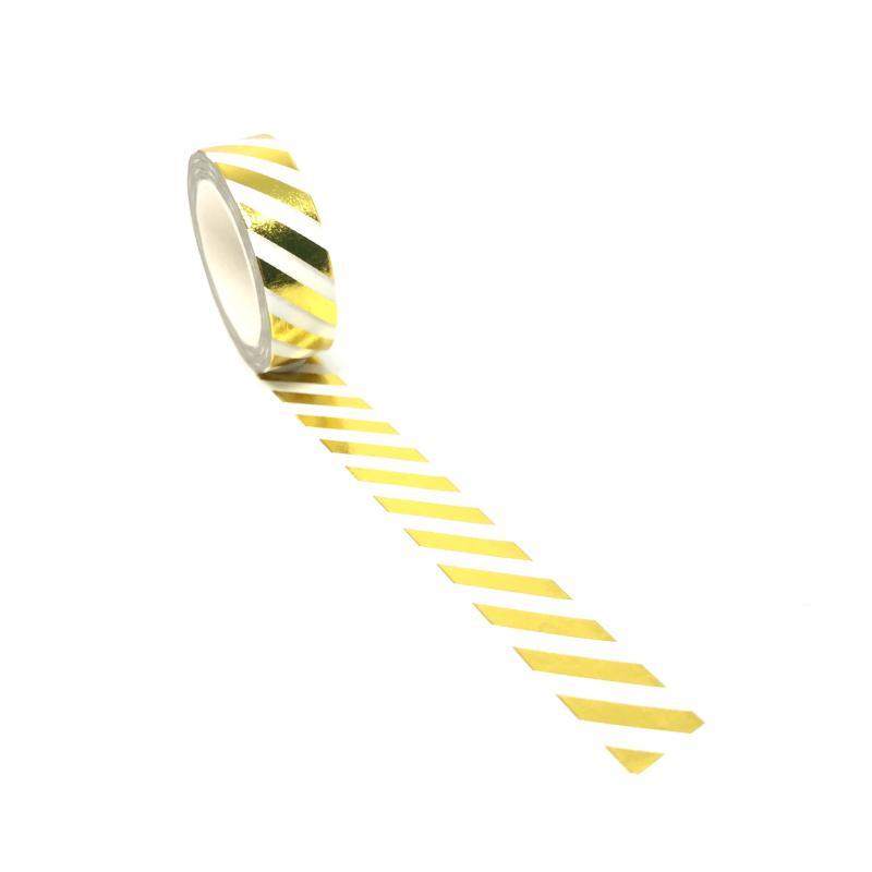 Gold_Diagonal_Stripes Washi Tape