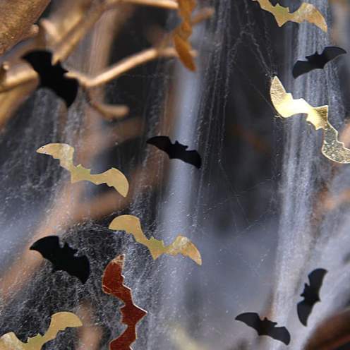 Halloween Black and Gold Bat Confetti