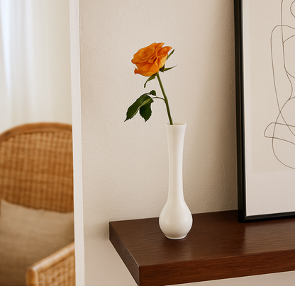 White Ceramic Bud Vase