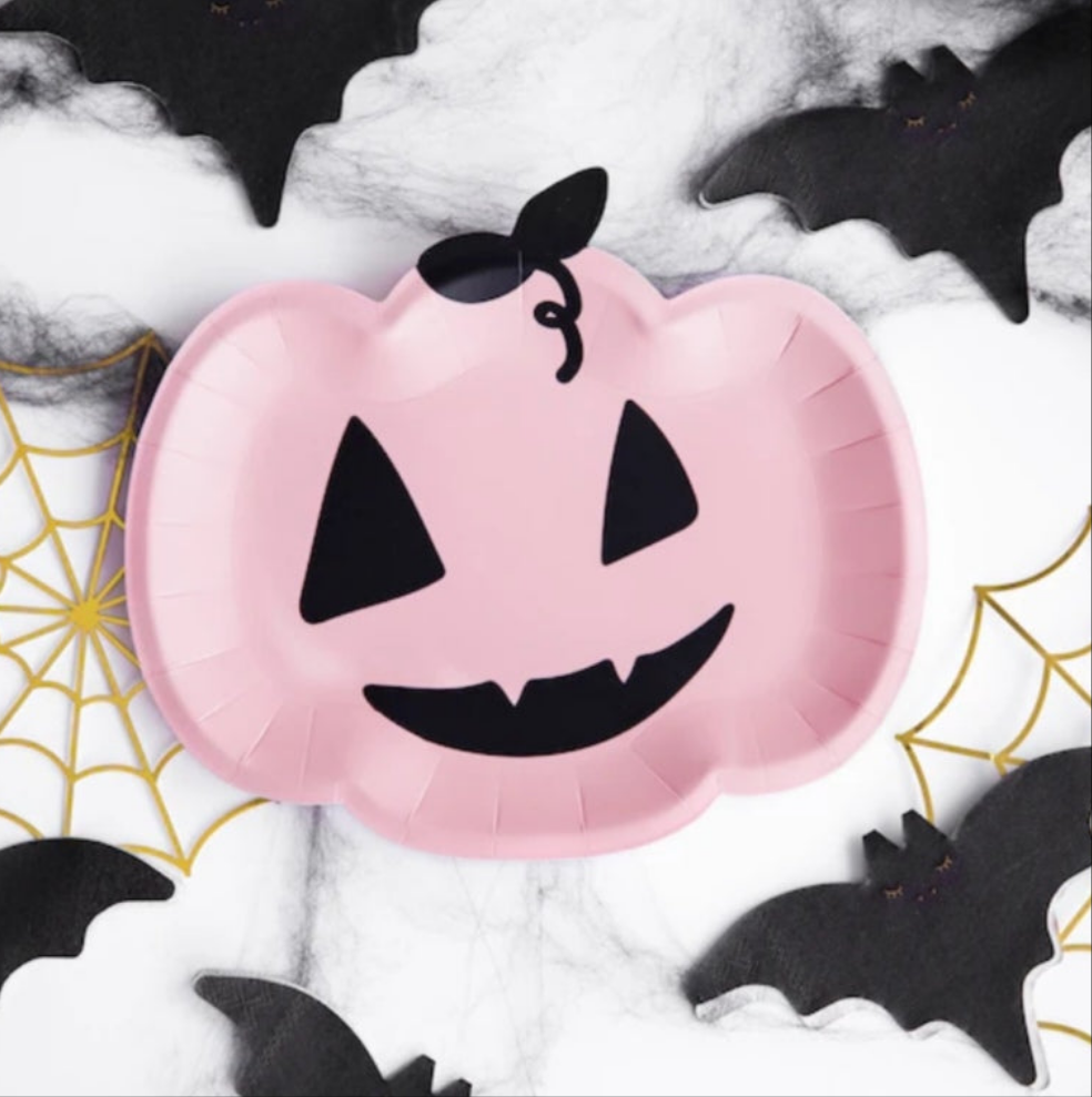 Pink Pumpkin Plates