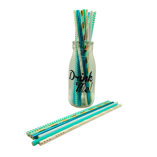 Ice Blue-paper-straws
