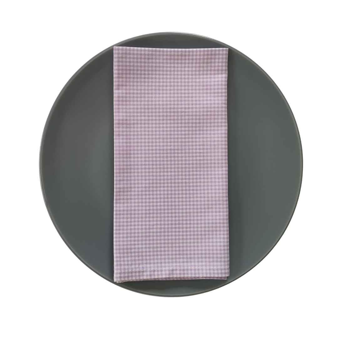 Lavender-Check-Napkins