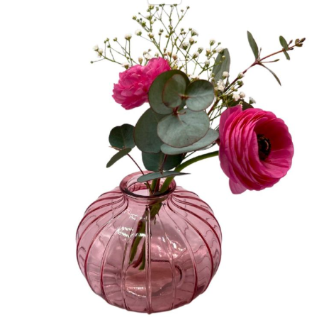Lexa Round Pink Bud Vase