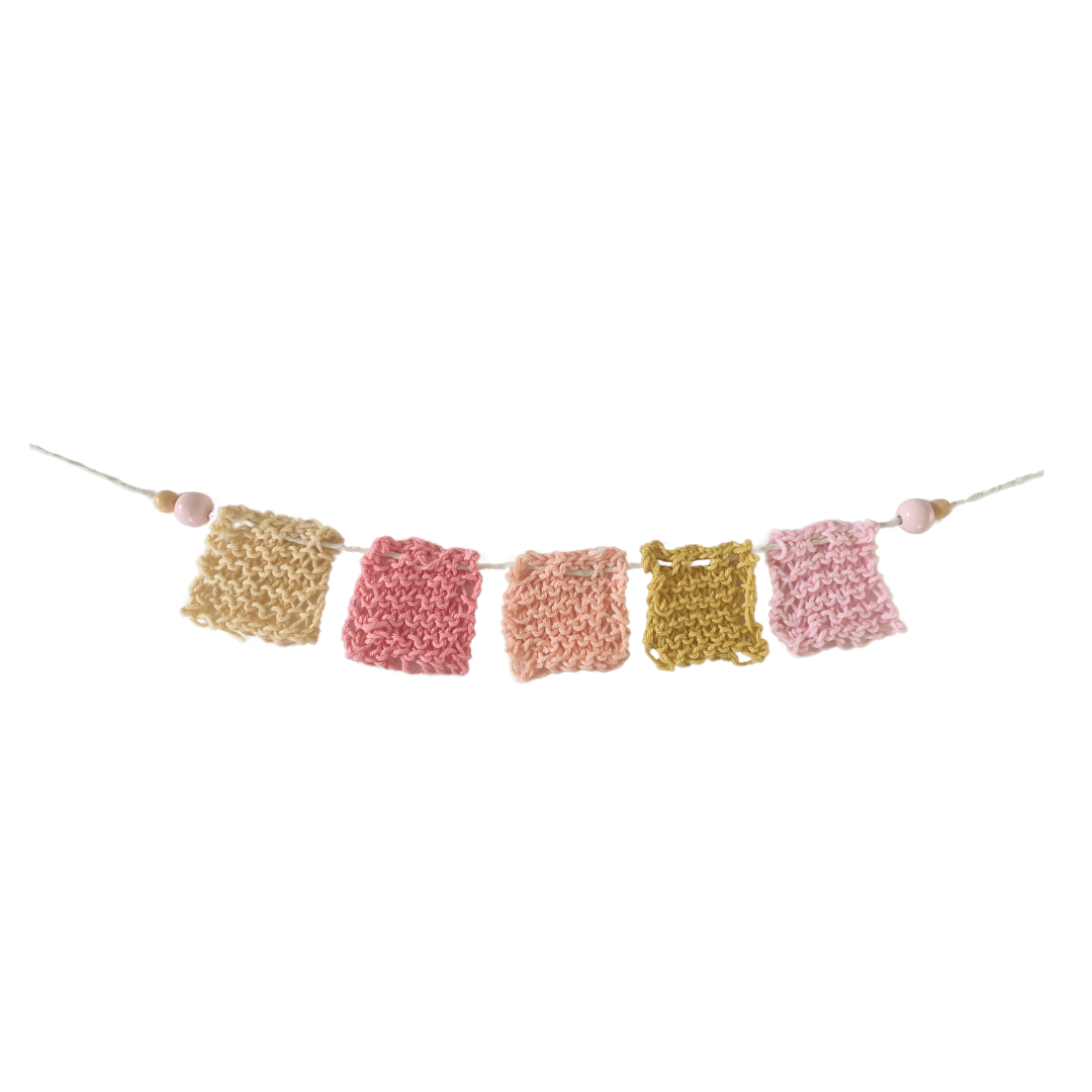 Mini Rustic Hand-Knitted Bunting A