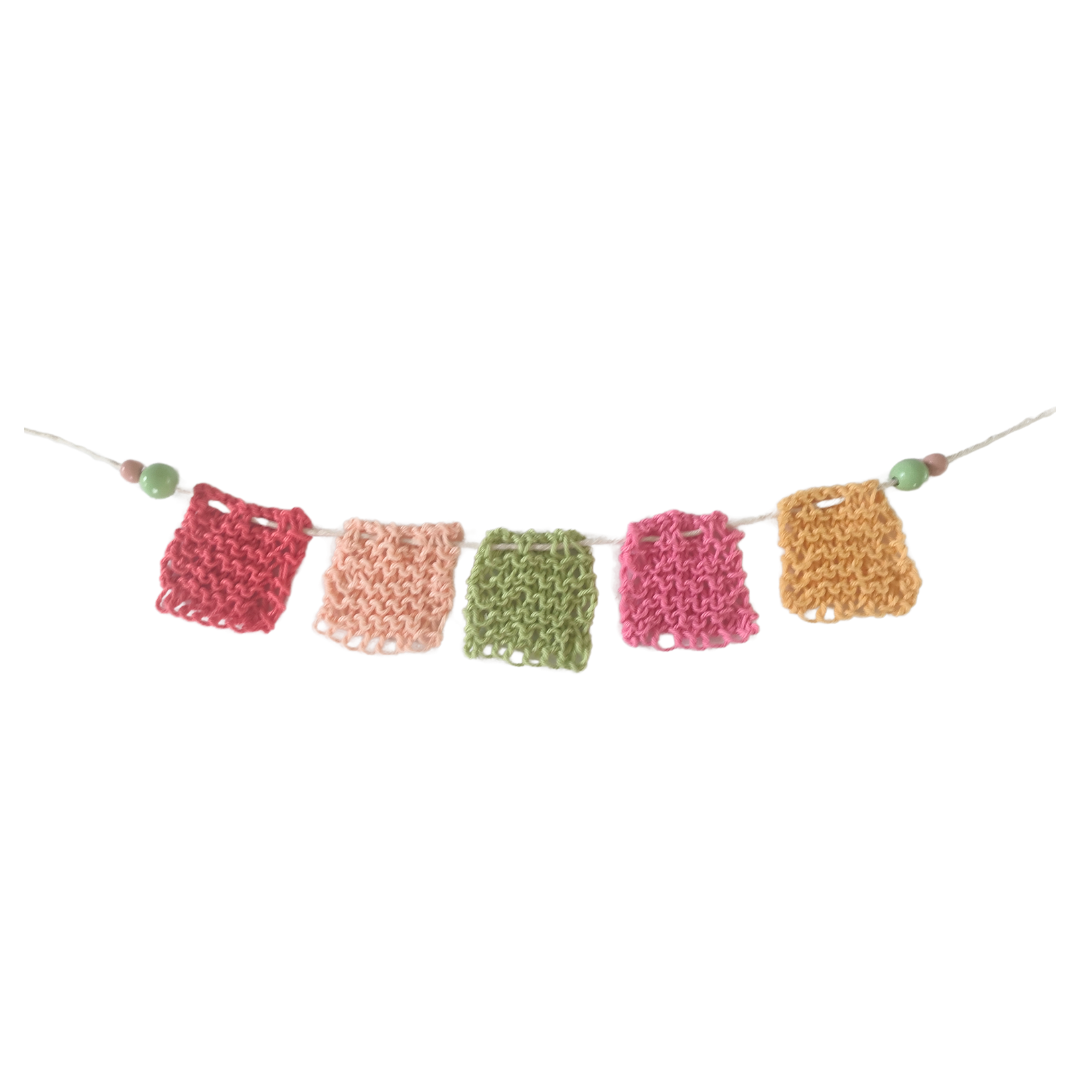 Mini Rustic Hand-Knitted Bunting C 