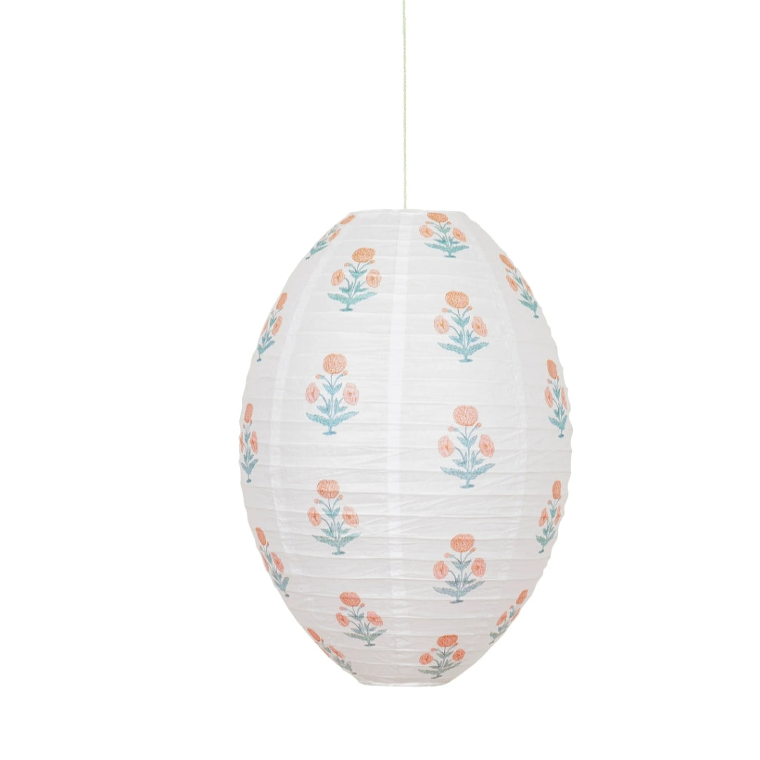 Molly Mahon Blue Floral Paper Lanterns