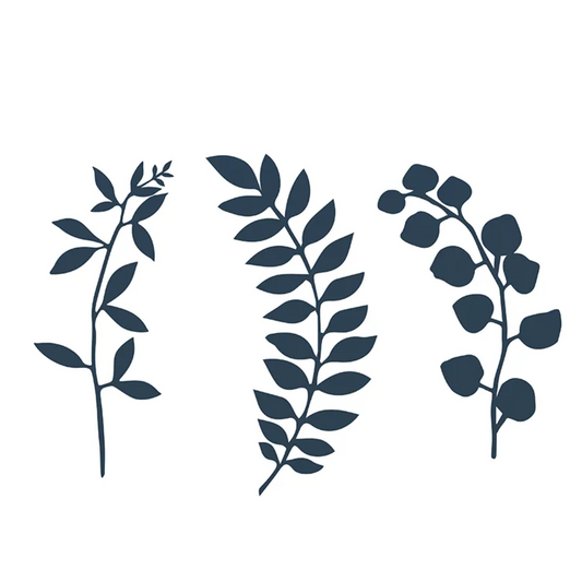 Navy Paper Leaves Decoration