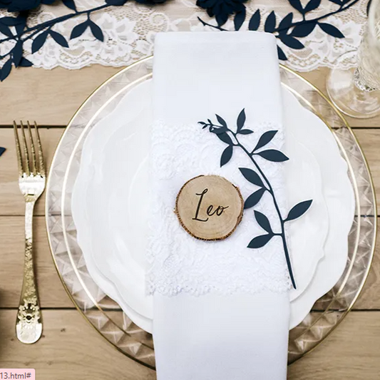 Navy Paper Leaves Decoration