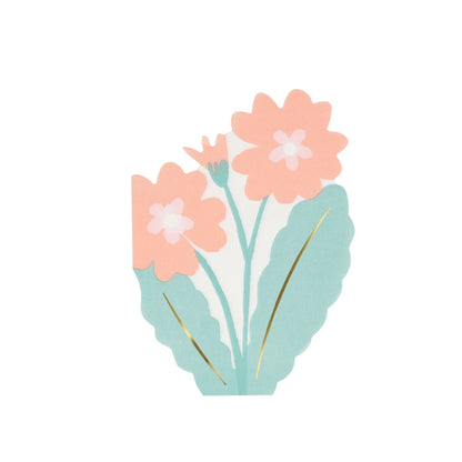 Peach Spring Flower Napkins