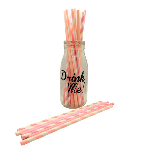 Pink Paper Straws