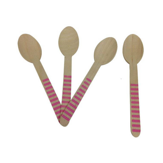 Pink Stripe Spoons