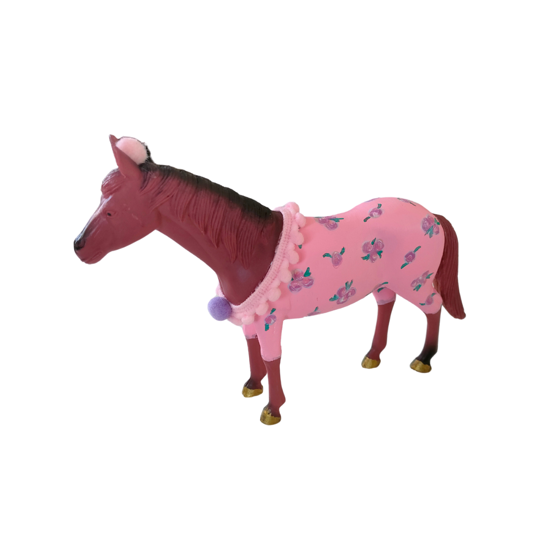 Pink horse Cake Topper
