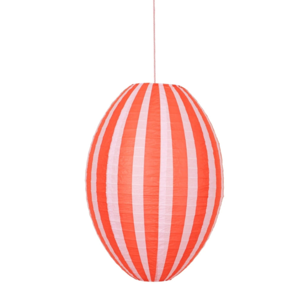 Red Striped Paper Lantern