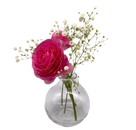 Round Smooth Clear Bud Vase