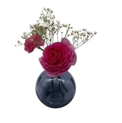 Round Smooth Grey Bud Vase