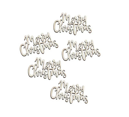 Wooden Merry Christmas Table Confetti