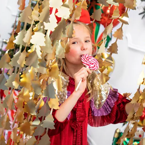Gold Christmas Tree Backdrop