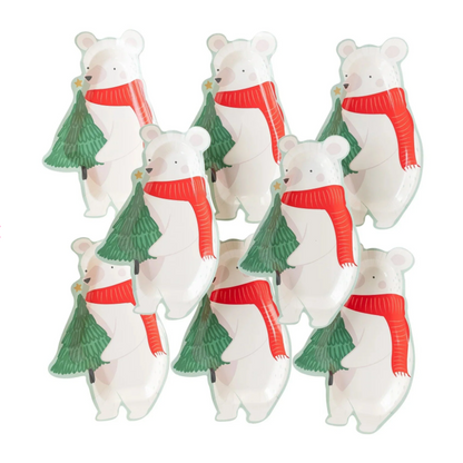 Christmas Polar Bear Plates