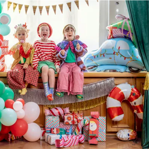 Standing foil balloon Christmas Car