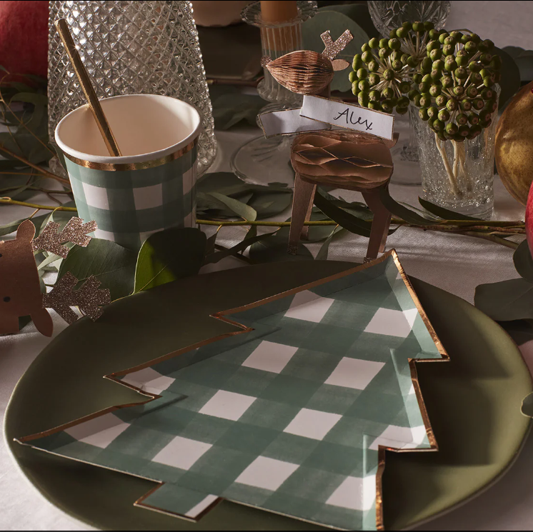 Christmas tree paper plates