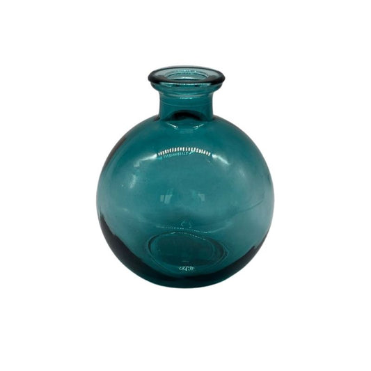 Smooth Round Blue Bud Vase