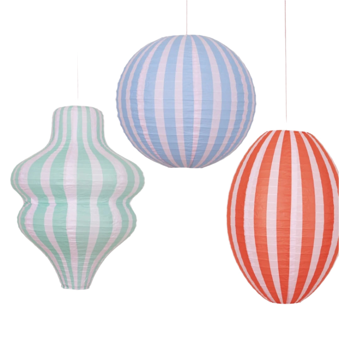 Striped Paper Lanterns Meli Melo