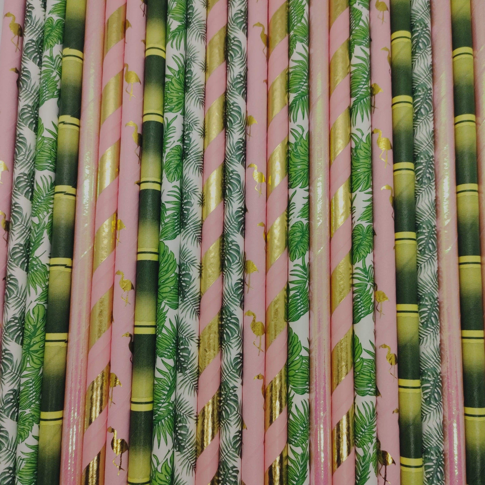 Tropical_Gold_Flamingo_Paper Straws