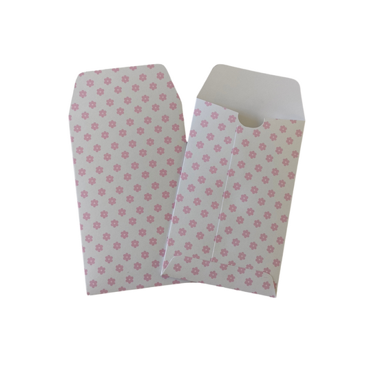 White Envelope with Pink Flower A