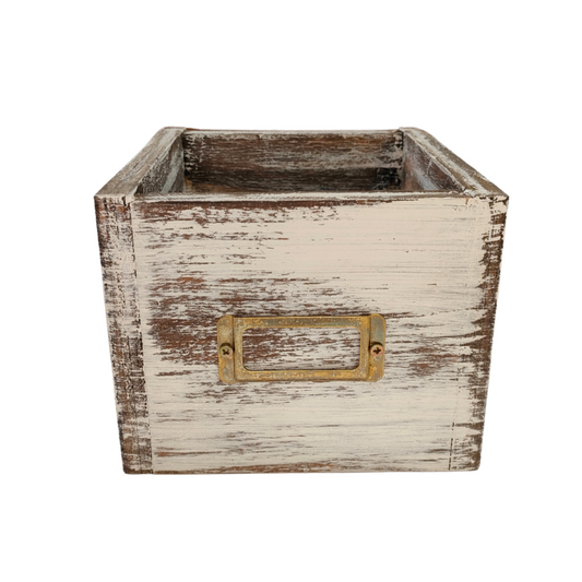 White washed Wooden Box
