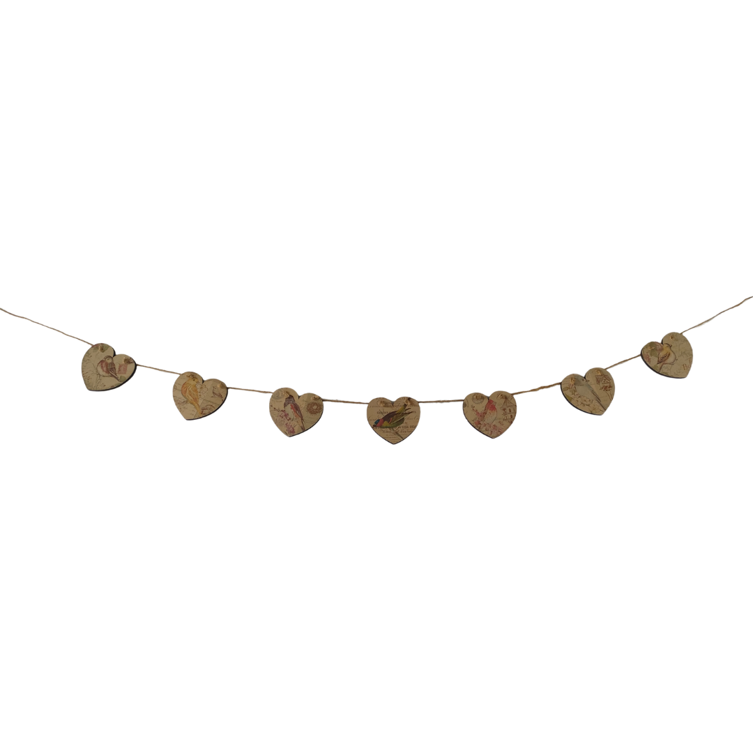 Wooden Heart Bunting