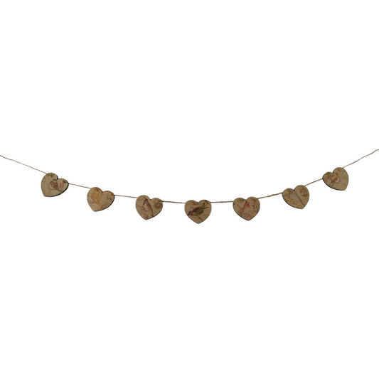 Wooden Heart Bunting