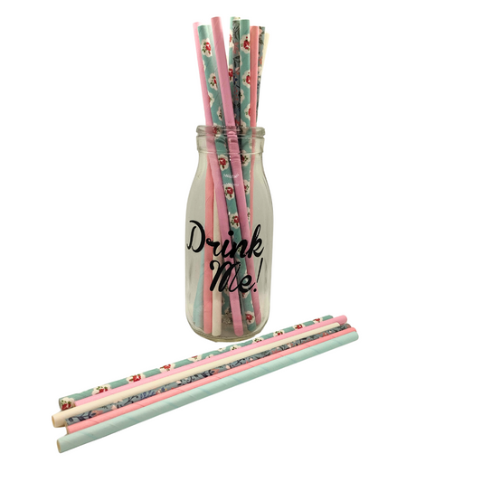 blue-floral-paper-straws