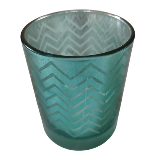 blue chevron votive