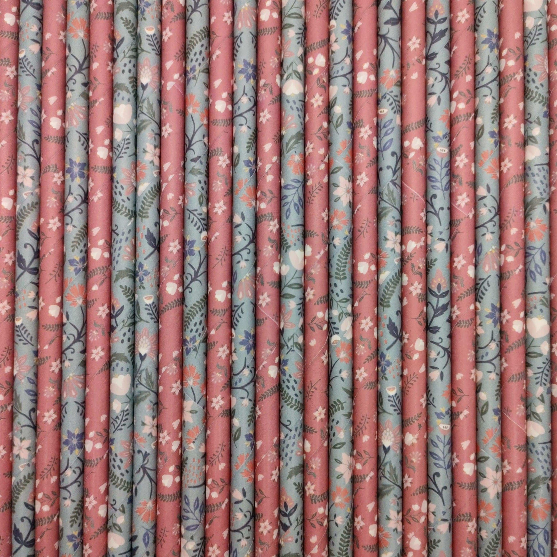 boho-floral-paper-straws