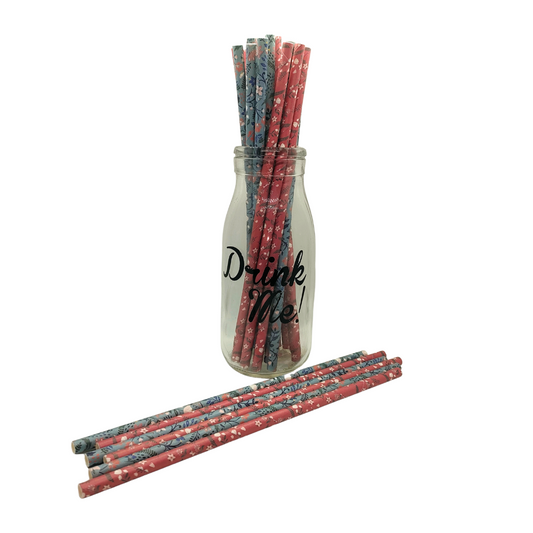 boho-floral-paper-straws