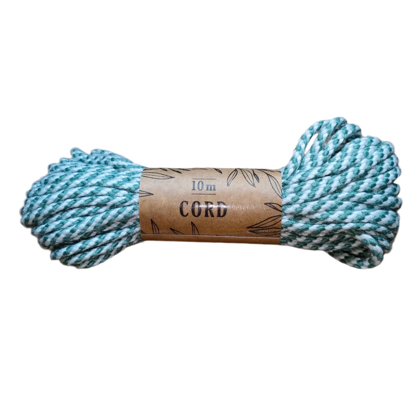 green and white bakers cord