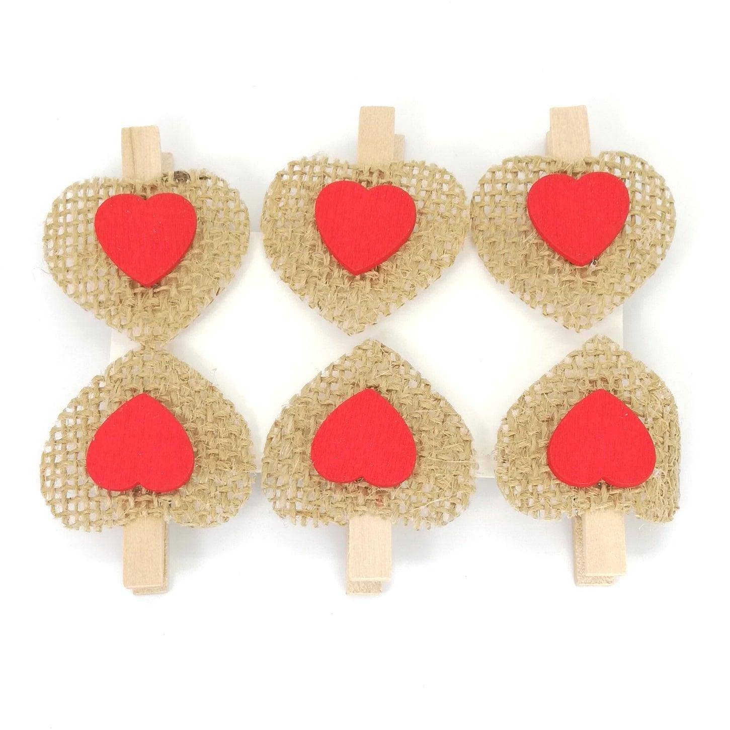 hessian-red-heart-pegs