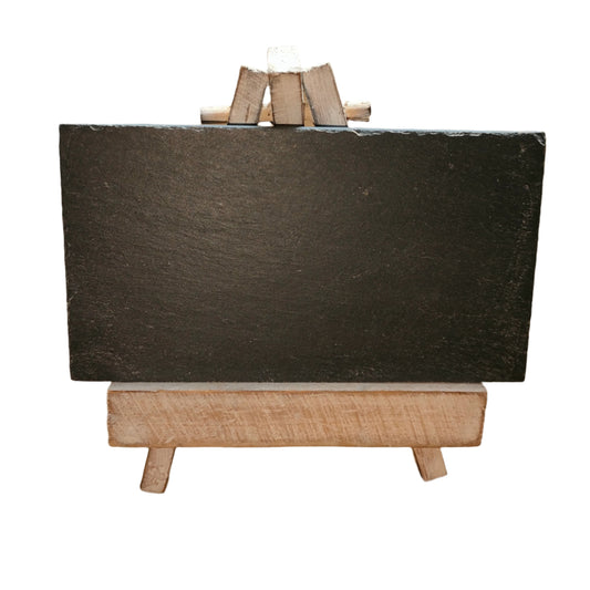 mini slate 
chalkboard easel
