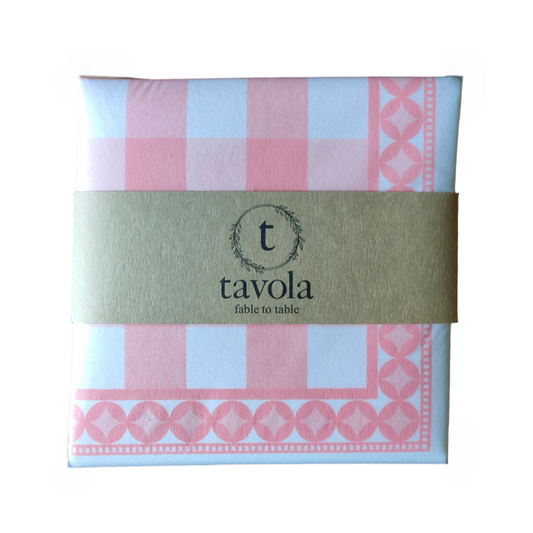 pink check Tavola Napkins