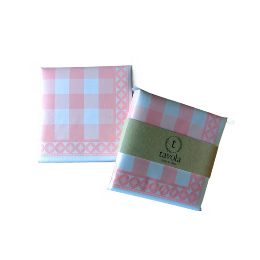pink check Tavola Napkins 