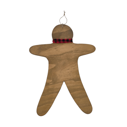 Wooden Gingerbread Man Hanging Decor