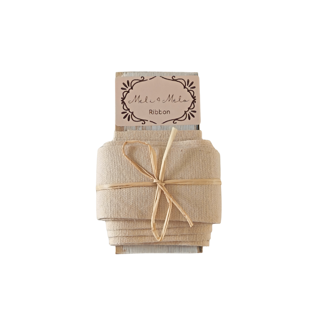 Natural Hand Dyed Cotton Ribbon - Blush