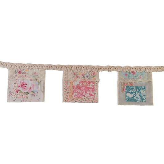 Mini Fabric Snippet & Lace Bunting