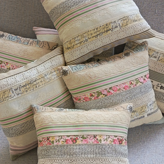 Mini Ribbon and Lace Cushion