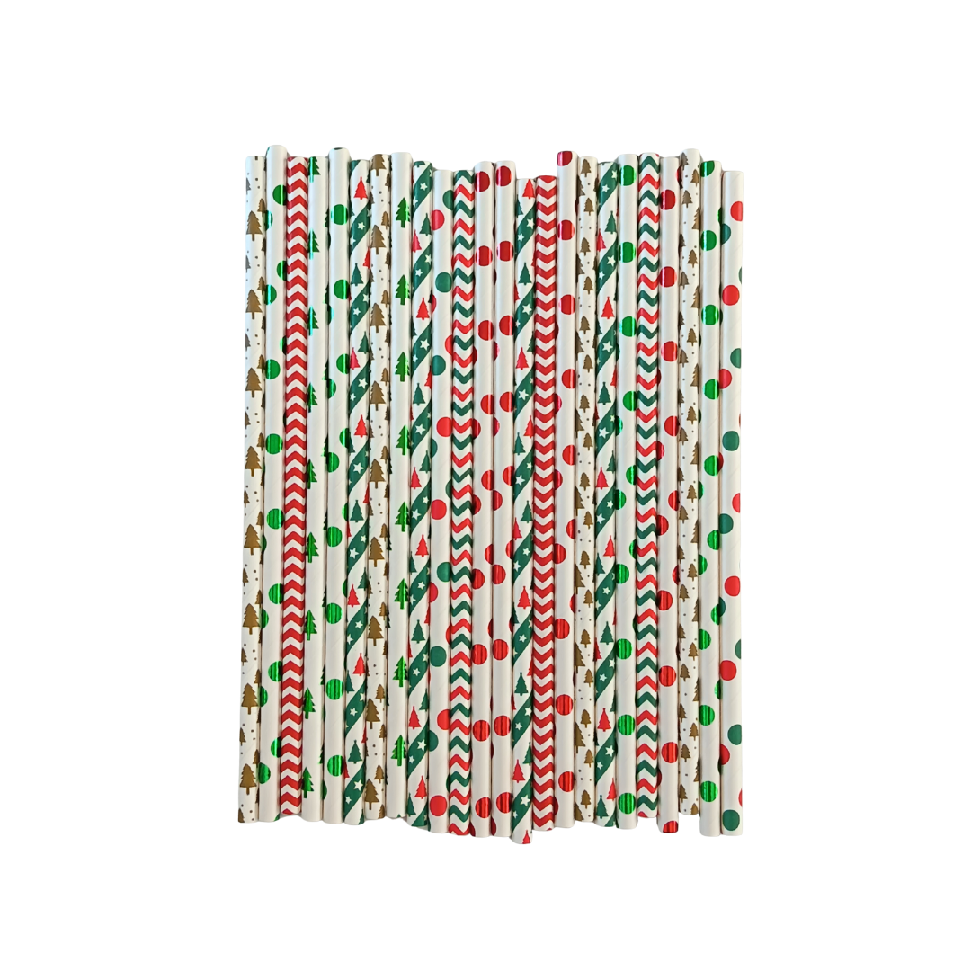 Christmas Paper Straws (Select your Design)