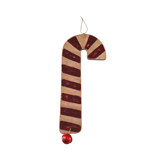 Wooden Candy Cane Hanging Decor