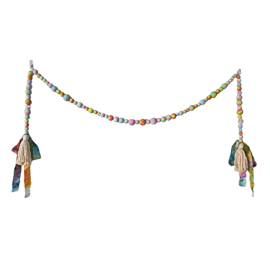 Painted Wooden Bead Garland