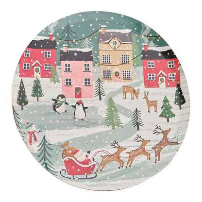 Christmas Scene Plates