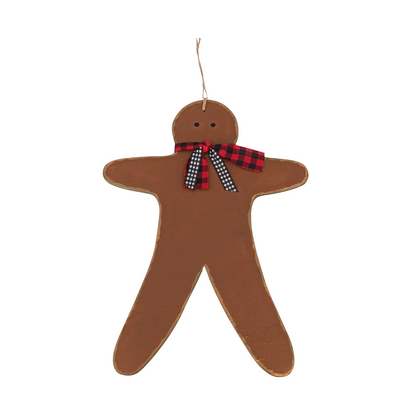 Wooden Gingerbread Man Hanging Decor